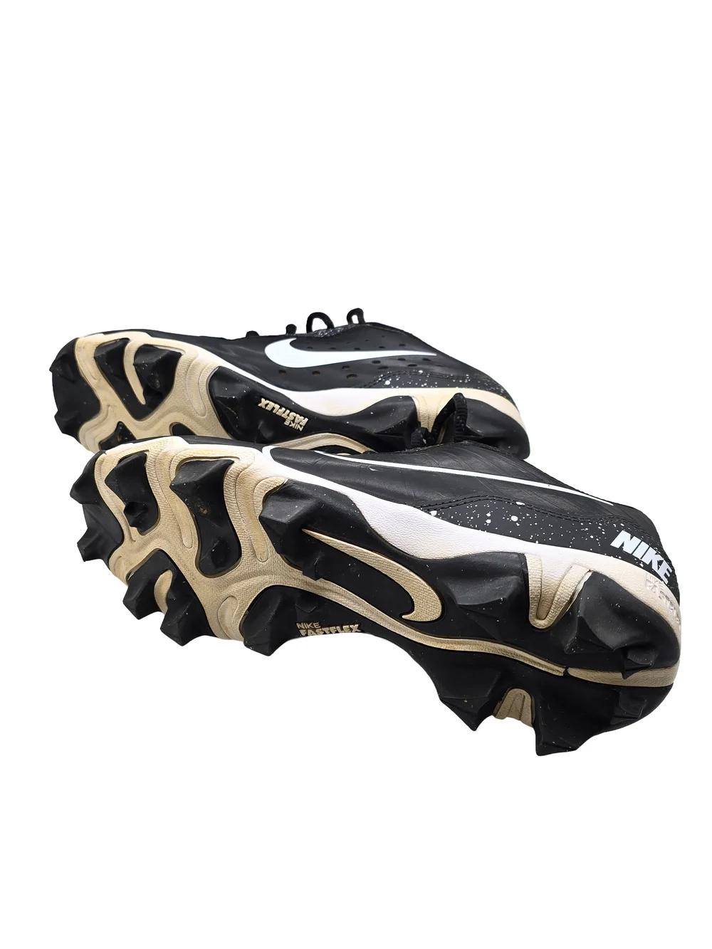 Nike Black & White Splatter Alpha Huarache Keystone Baseball Cleats Size 7